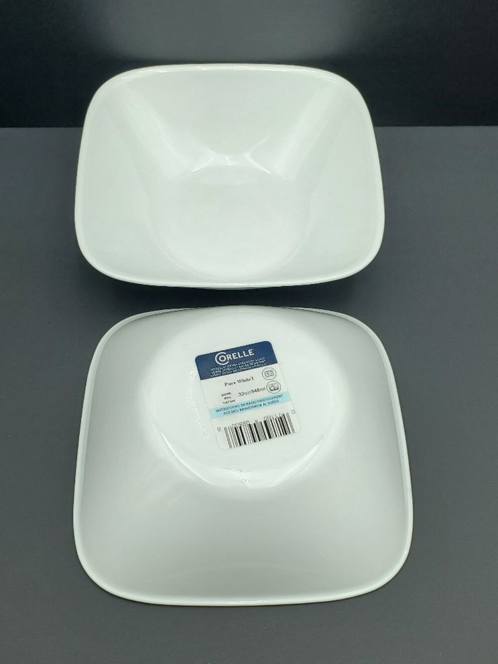 Corelle Pure White 1 Quart Serving Bowls Winter Frost White Square Serving Bowls